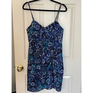 NWT LC Lauren Conrad Size 12 Side Swept Dress Dark Romance Style LC30919 Blue